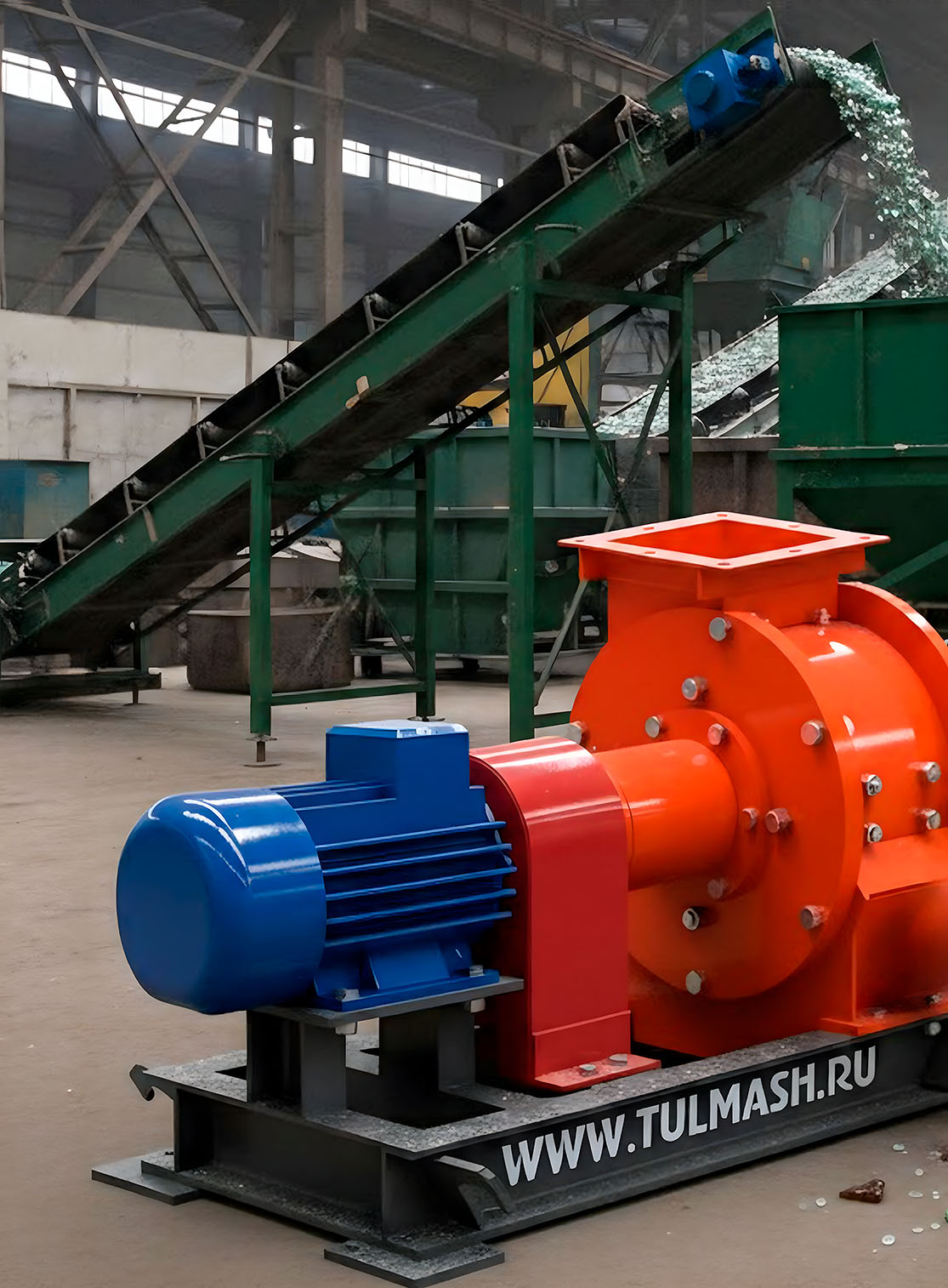 Дробилка для переработки стекла