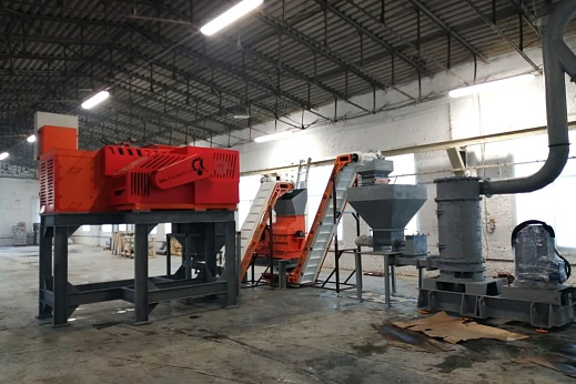 Линия переработки прессованных алюминиевых банок