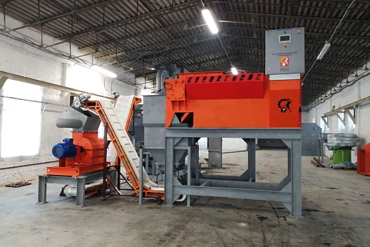 Линия переработки прессованных алюминиевых банок