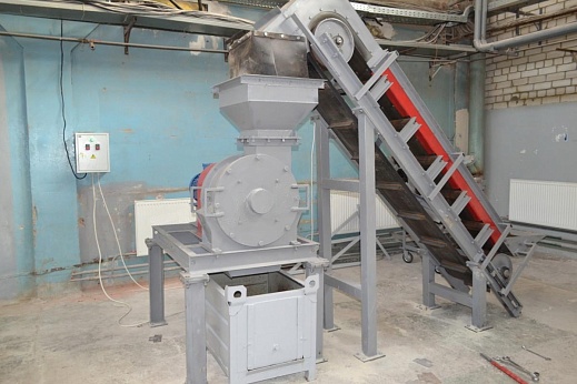 Дробильная установка для утилизации брака свечей зажигания