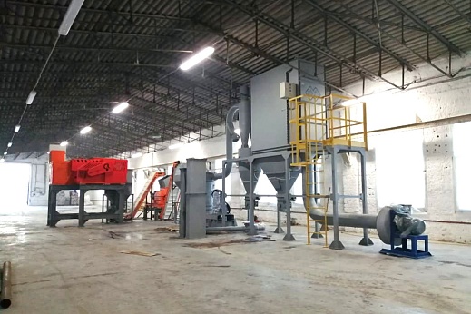 Линия переработки прессованных алюминиевых банок