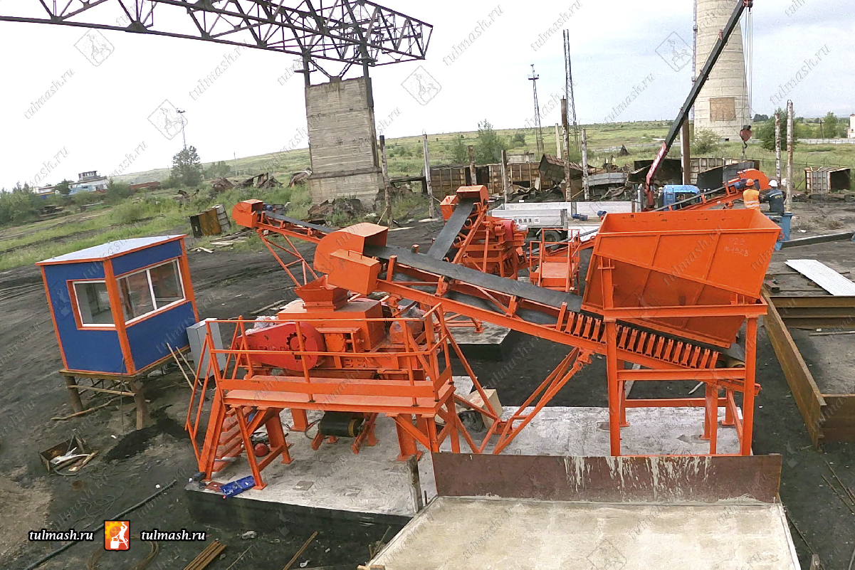 Линия дробления и сортировки угля