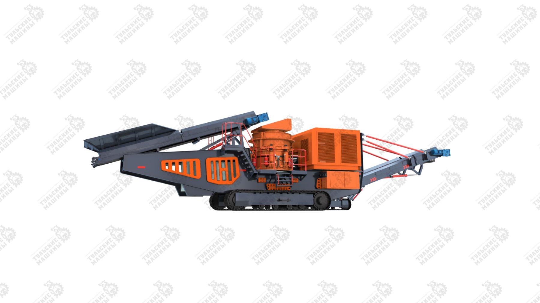 Мобильная конусная дробилка на гусеничном ходу