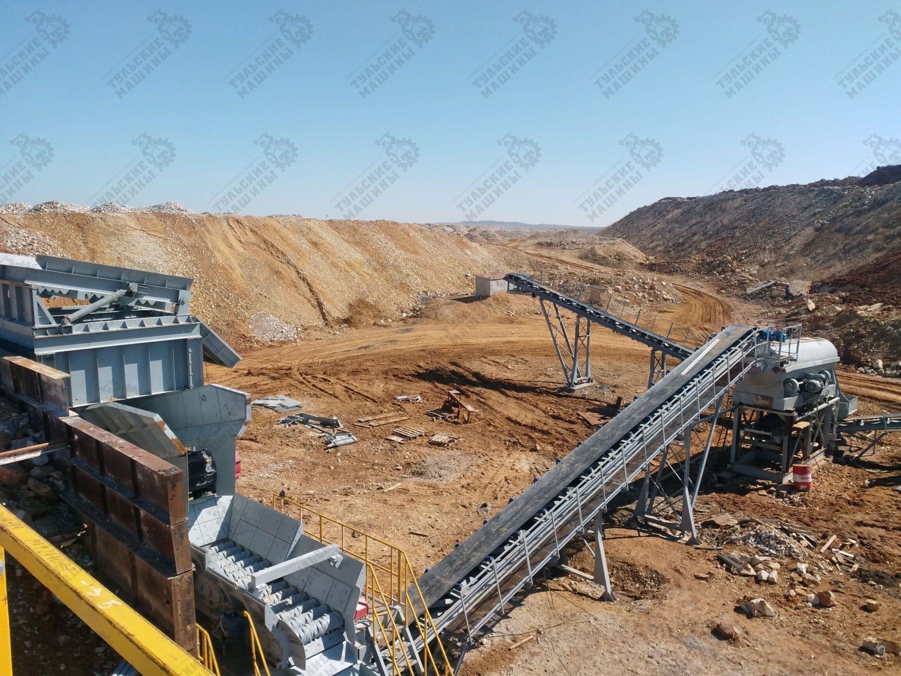 Валковый грохот для щебня