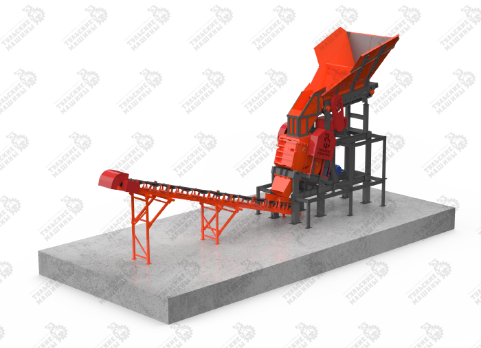 Получение вторичного щебня линия