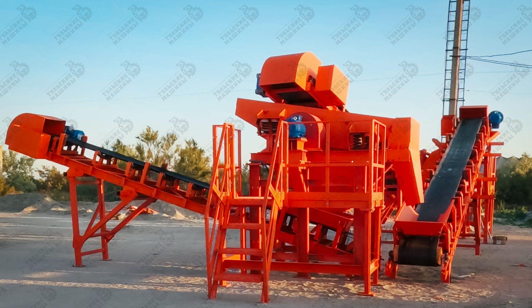 Линия по дроблению ракушек и гальки