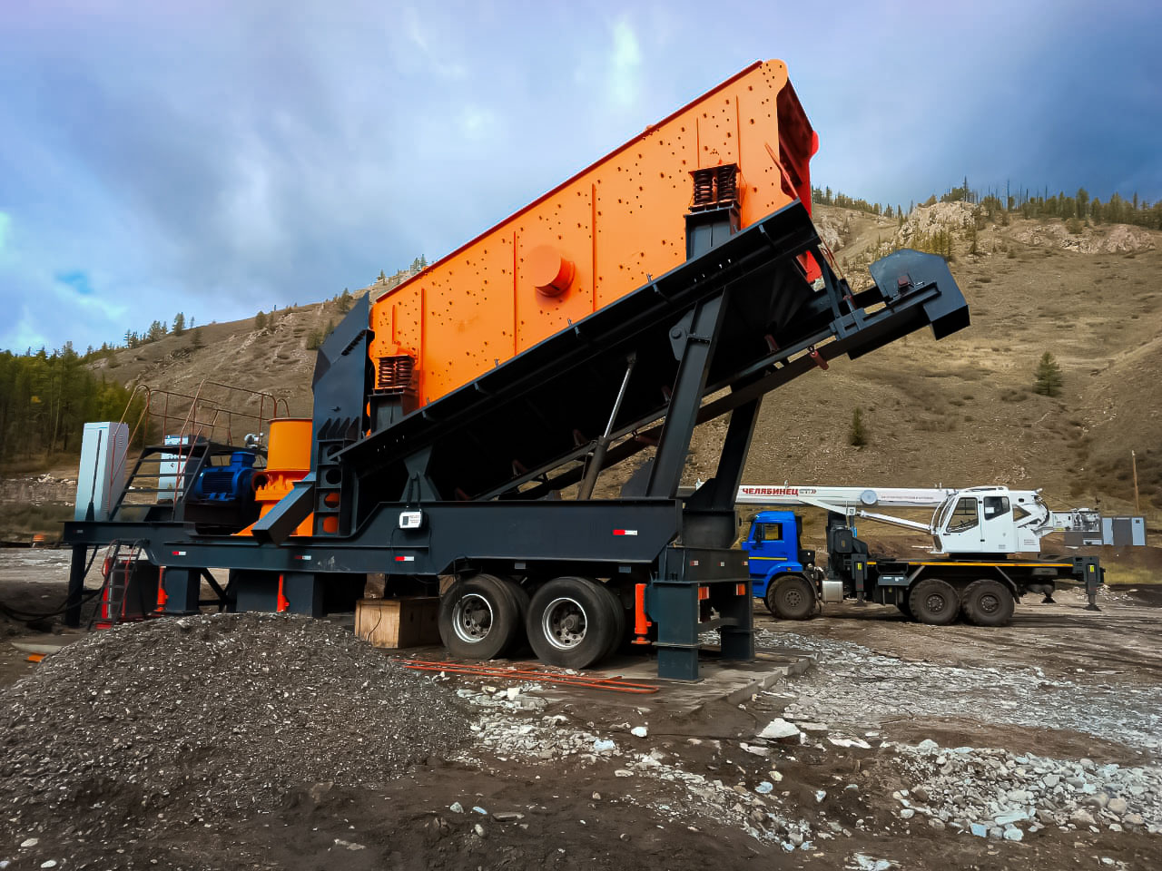 Роторная мобильная дробилка